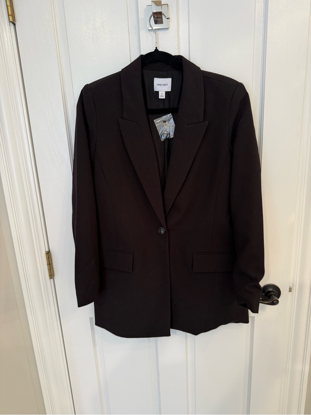 Nine West Classic Black Single-Button Blazer Jacket NWT